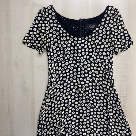 90s Y2K LAUNDRY BY Shelli Segal Daisy printed floral midi dress - Picture 10 of 10